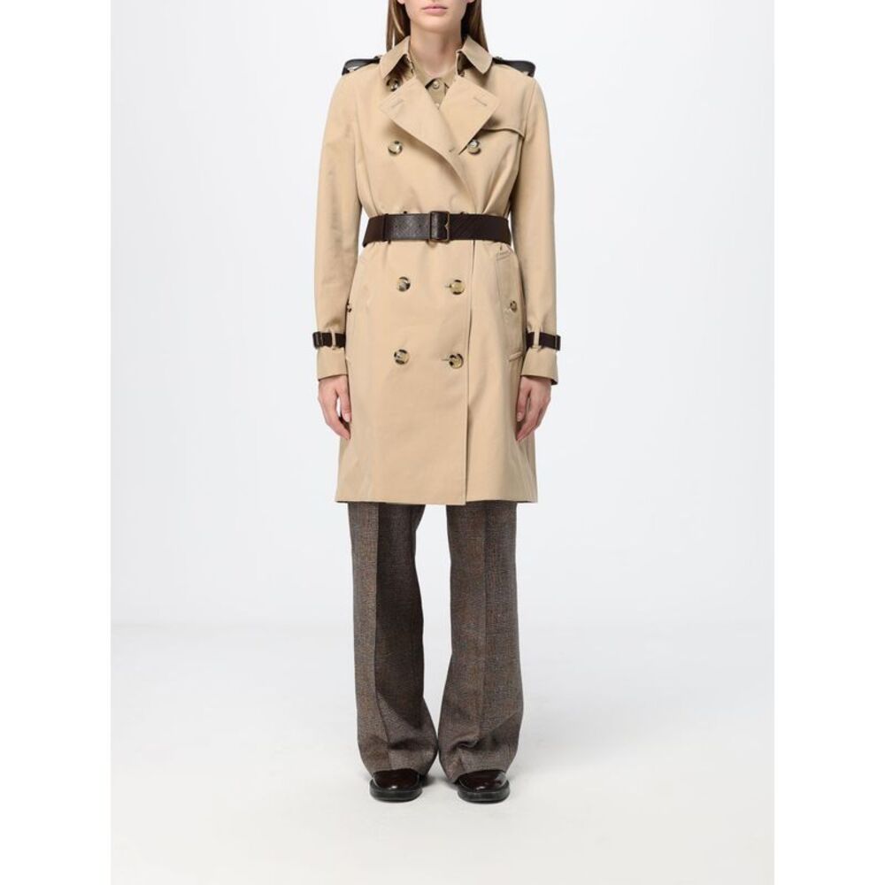 Burberry Kensington Double-Breasted Knee-Length Trench Coat In Cotton Gabardine